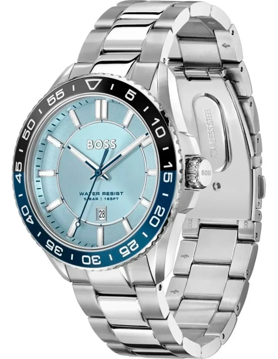 Hugo Boss 1514207 vue de côté, bracelet acier
