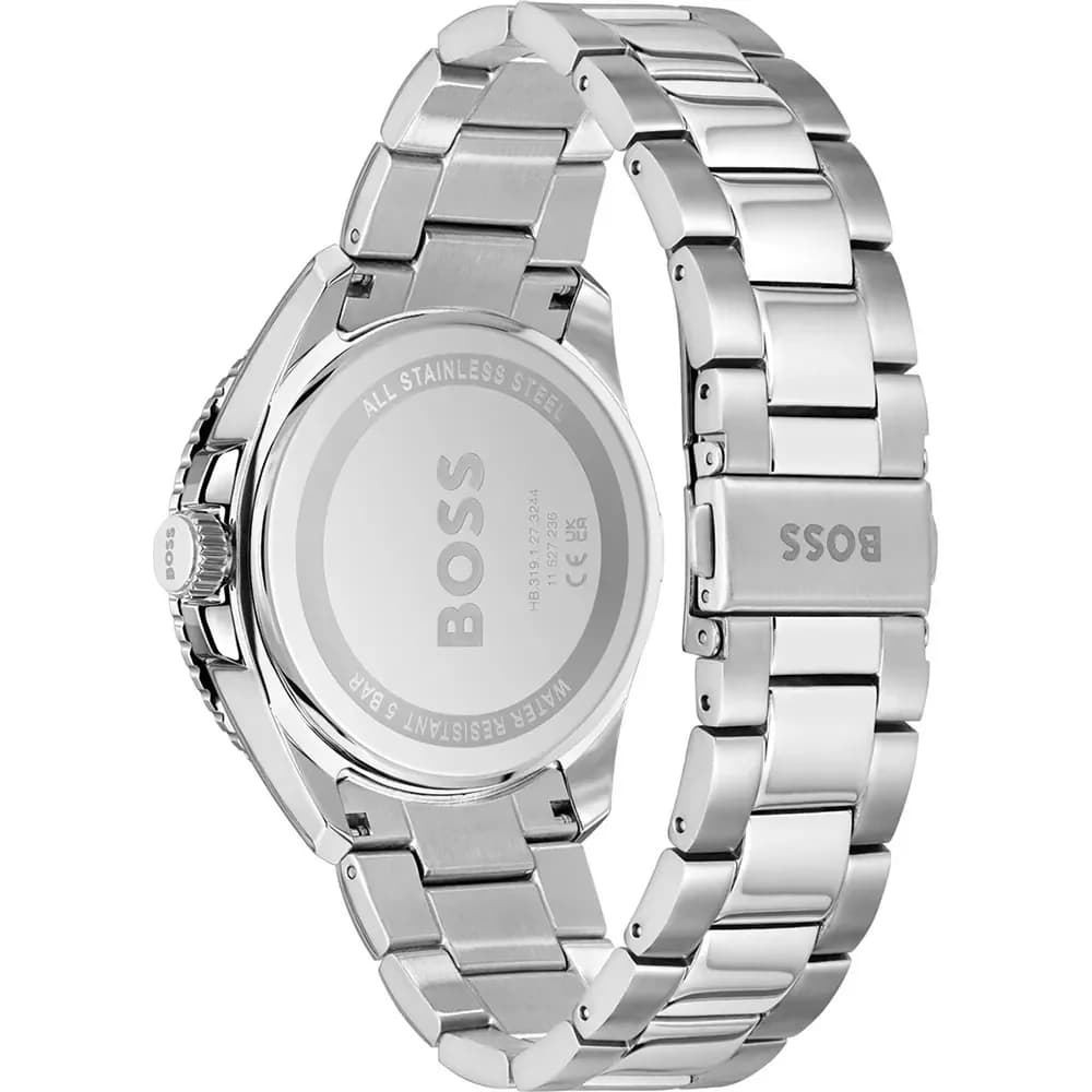 Montre Hugo Boss Runner 1514208 homme argentée, bracelet Maillons acier vue 3