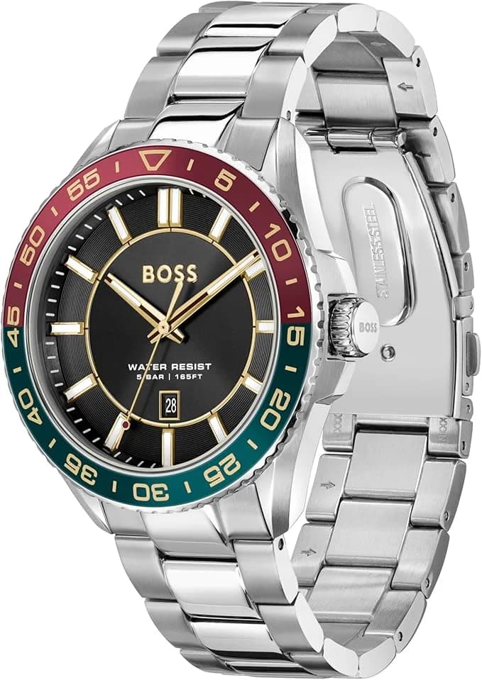 Hugo Boss 1514210 vue de côté, bracelet acier
