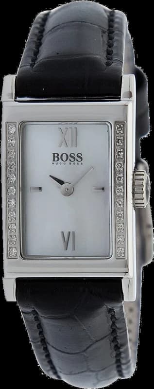 Montre femme Hugo Boss 1502192 Bracelet cuir fin et Boîtier allongé