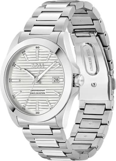 Montre Hugo Boss 1514176 homme détail cadran blanc