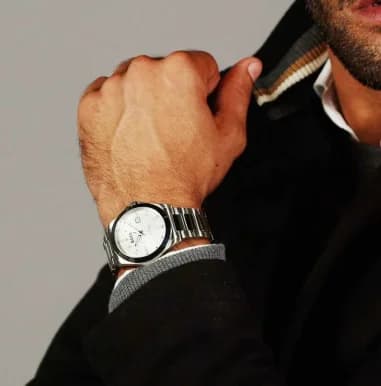 Montre Homme Hugo Boss 1514176 en acier argenté et cadran blanc vue 5