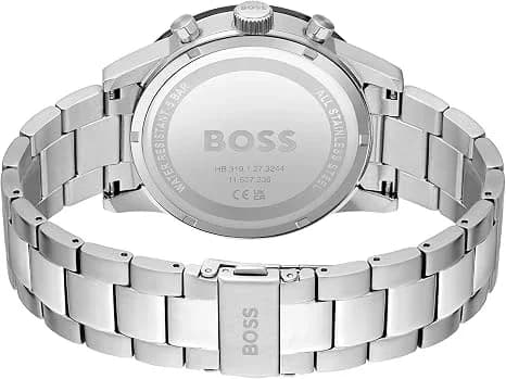 Montre Hugo Boss Allure 1513922 homme bicolore (argent/noir), bracelet maillons acier vue 4