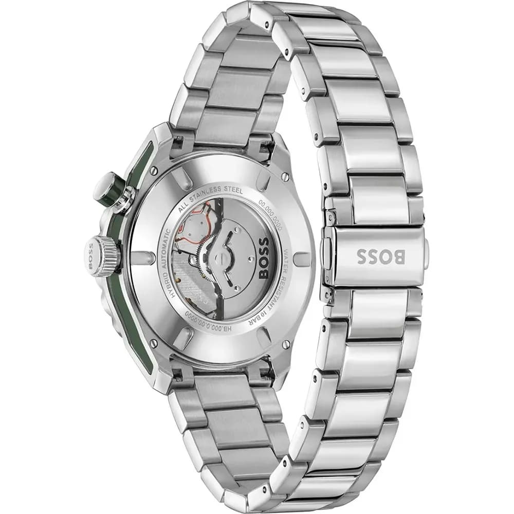 Montre Hugo Boss Bossmatic 1514178 homme bicolore, bracelet maillons acier vue 3