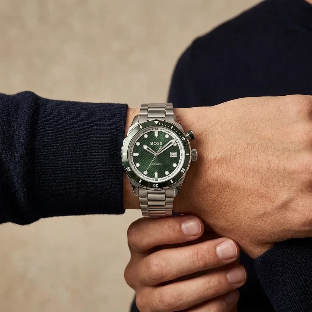 Hugo Boss 1514178 côté fond de boîtier argent