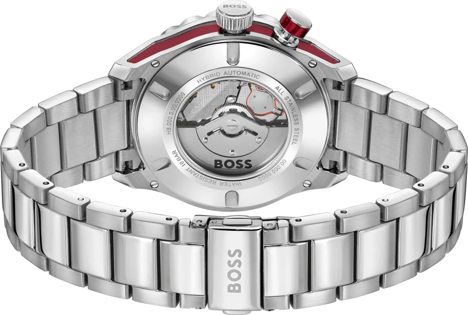 Hugo Boss Bossmatic 1514179 men's silver watch, maillons acier strap vue 4