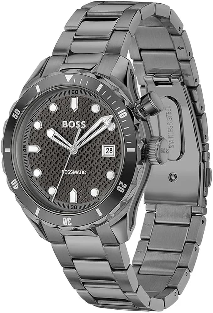 Hugo Boss 1514213 vue de côté, bracelet acier