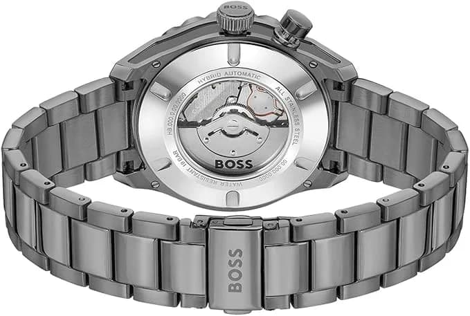 Gros plan sur le cadran marron de la Hugo Boss 1514213