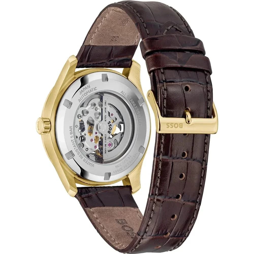 Hugo Boss 1514235 côté fond de boîtier or