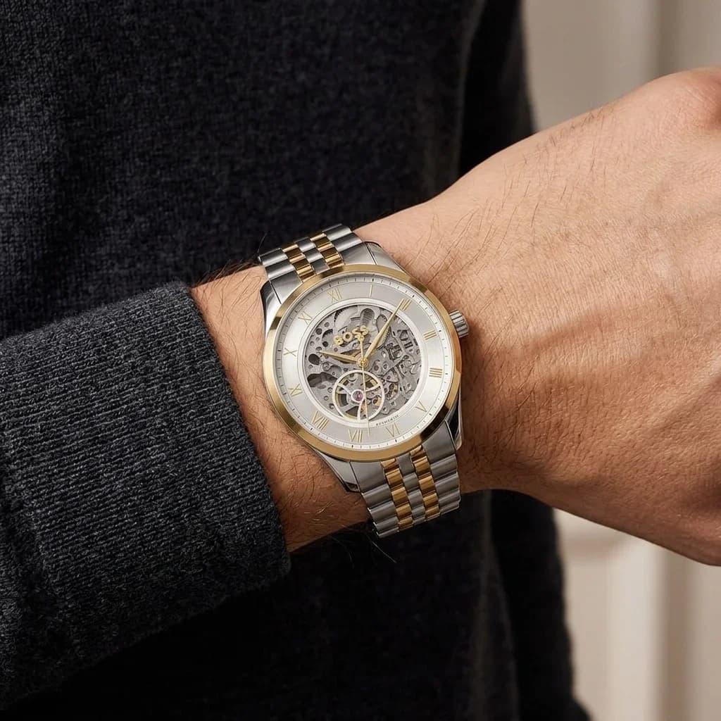 Maillons et fermoir du bracelet acier, Hugo Boss 1514237