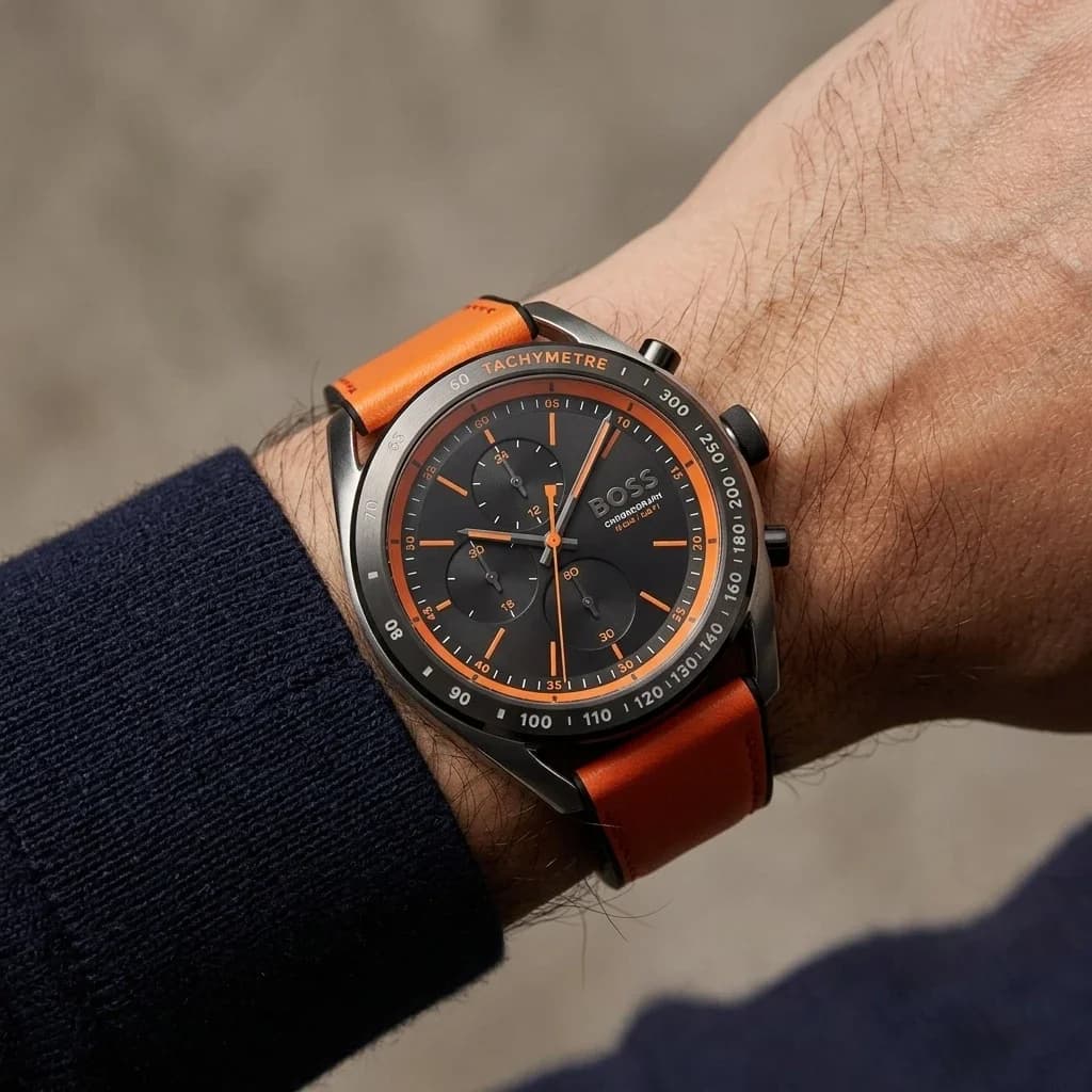 Hugo Boss 1514025 côté fond de boîtier argent