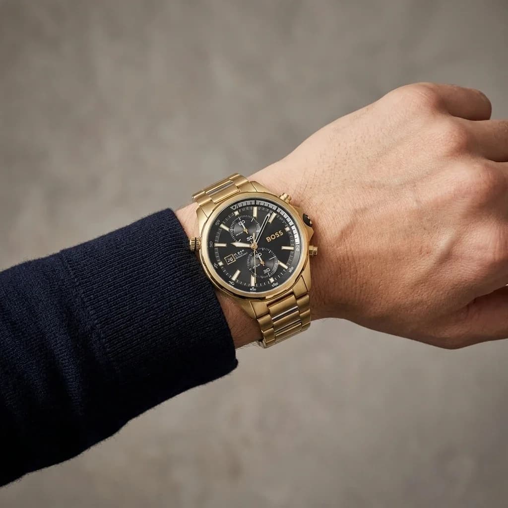 Hugo Boss 1513932 côté fond de boîtier or