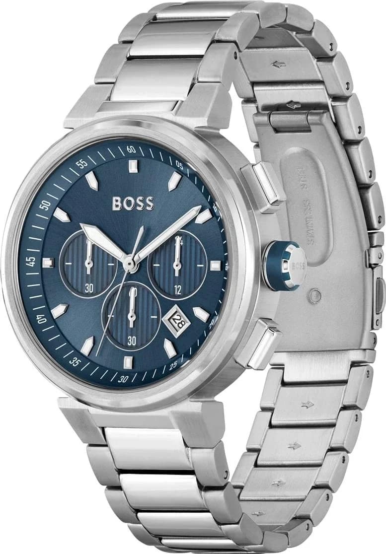 Hugo Boss 1513999 vue de côté, bracelet acier