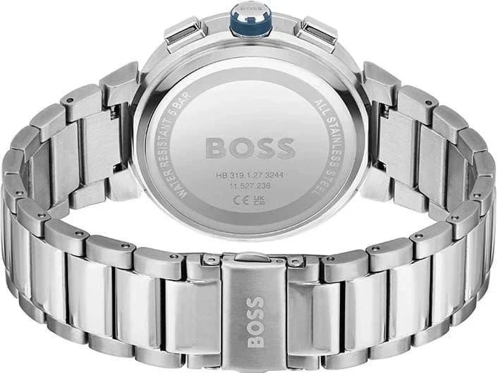 Gros plan sur le cadran bleu de la Hugo Boss 1513999