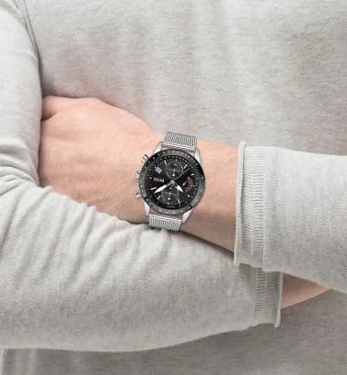 Montre Hugo Boss 1513886 homme verso boîtier argent