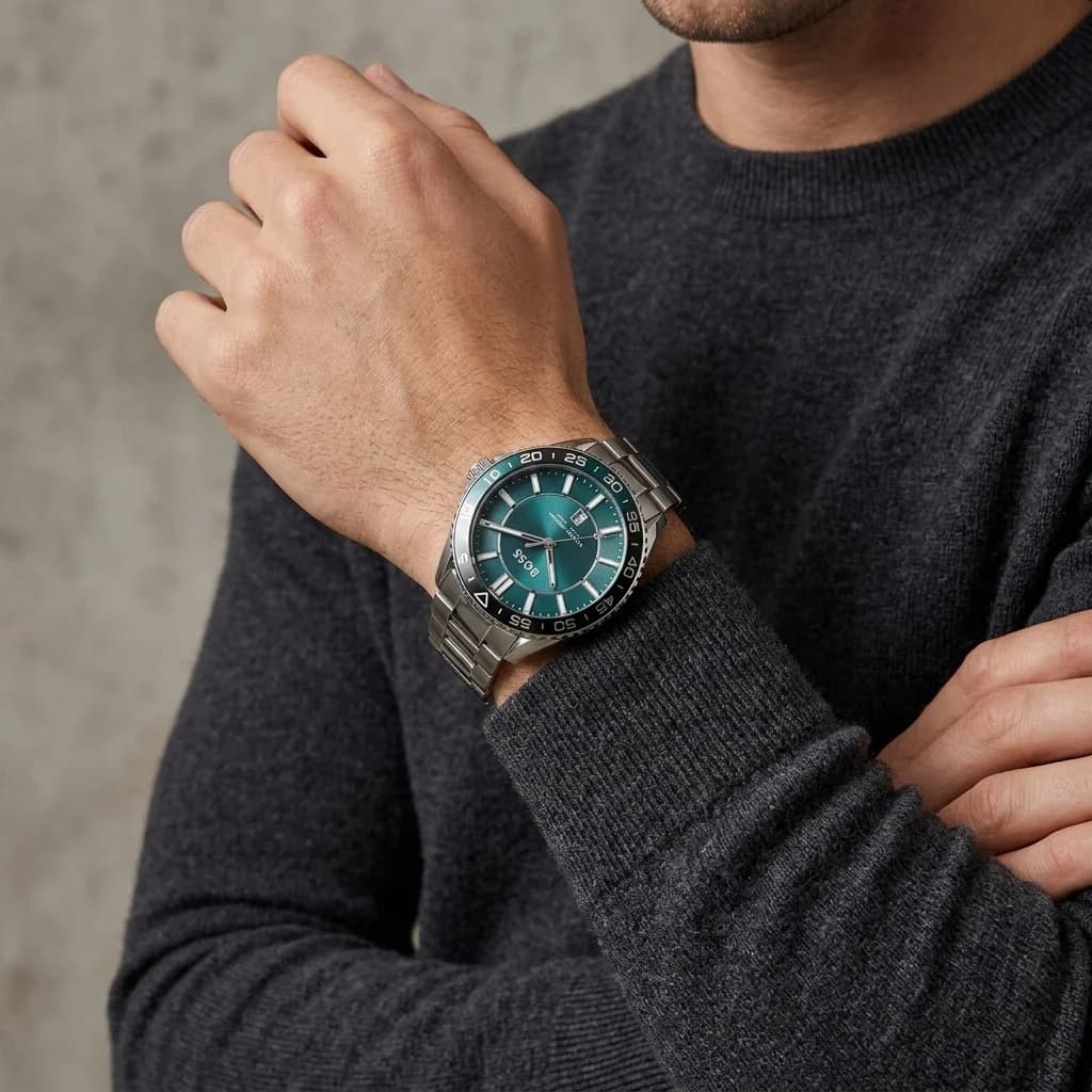 Hugo Boss 1514208 côté fond de boîtier argent