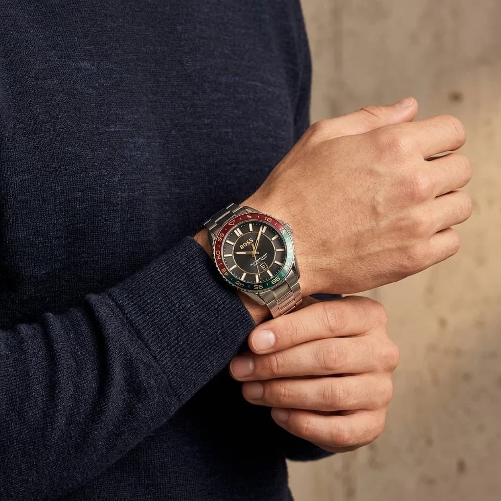 Maillons et fermoir du bracelet acier, Hugo Boss 1514210