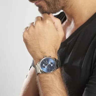 Montre Hugo Boss 1513784 homme verso boîtier argent