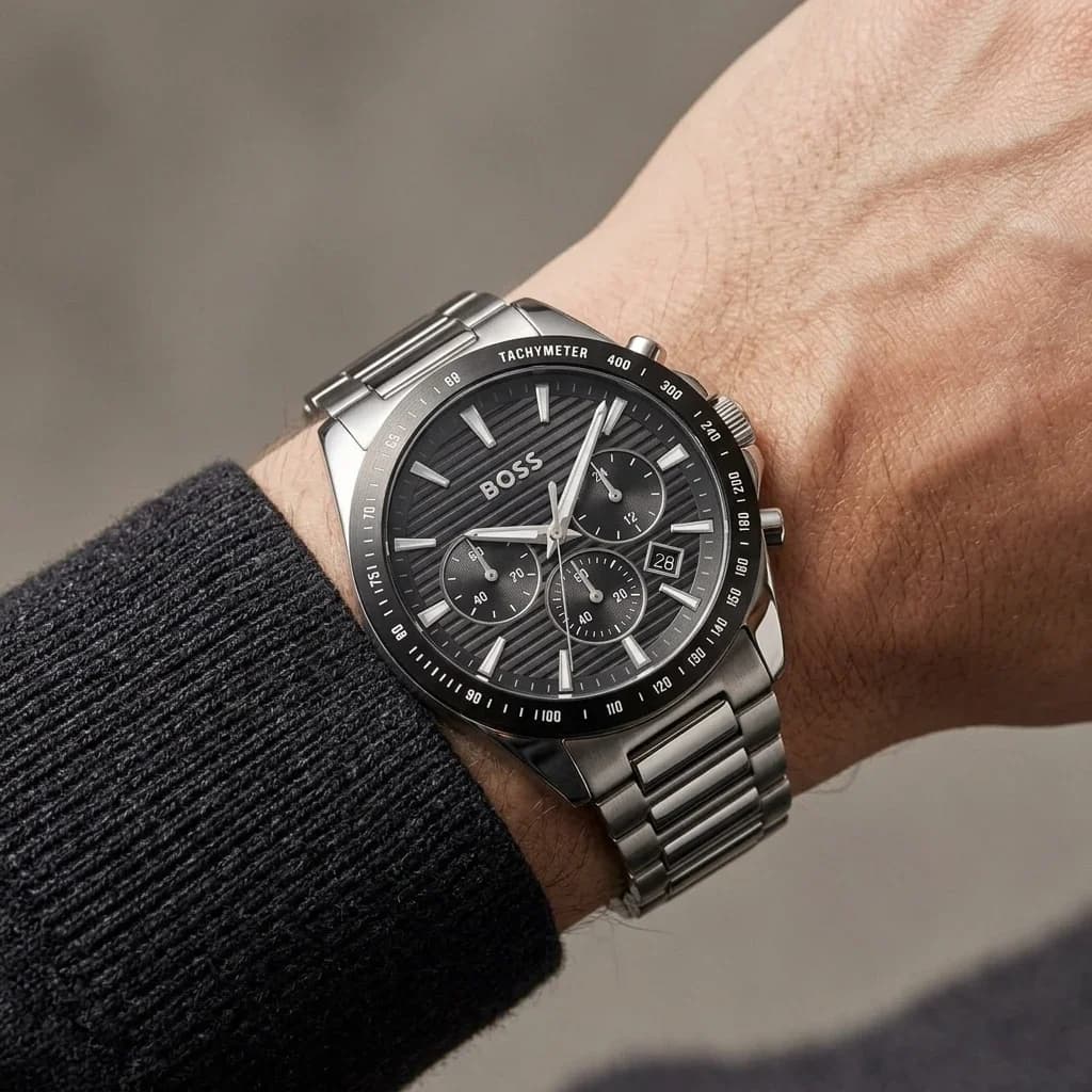 Hugo Boss 1514290 côté fond de boîtier argent