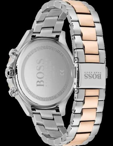 Montre Hugo Boss 1502564 en Acier Inoxydable Bi-ton Argent et Rose avec Cristaux Swarovski vue 2