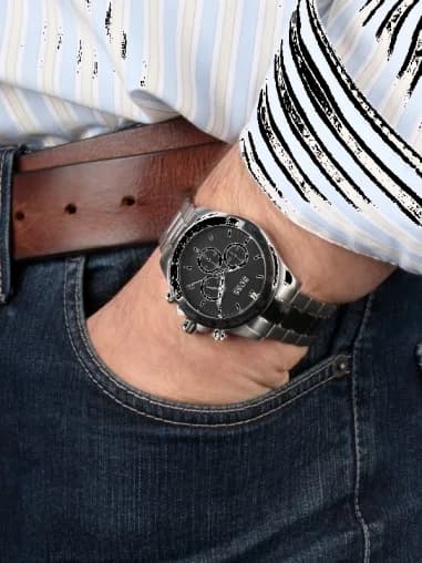 Montre Hugo Boss 1512965 homme détail cadran noir