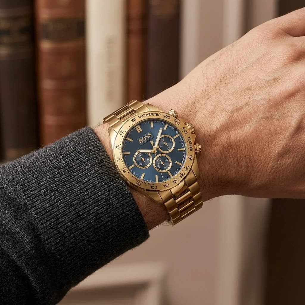 Hugo Boss 1513340 côté fond de boîtier or
