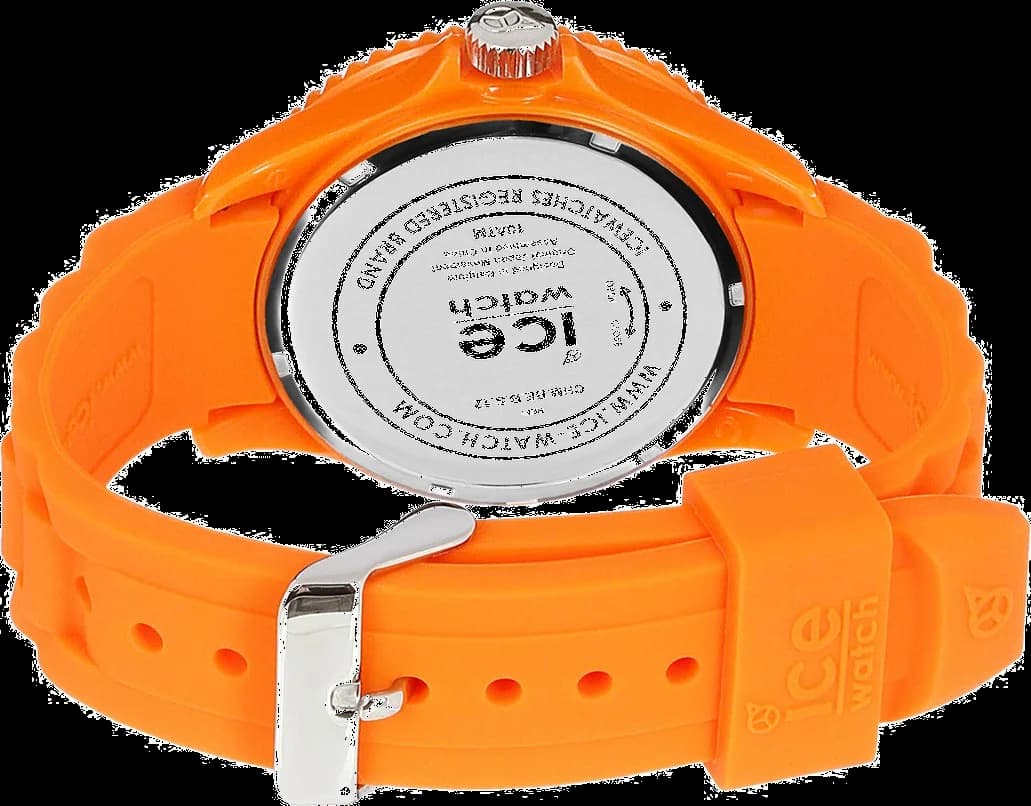 Gros plan sur le cadran orange de la Ice Watch SI.OE.B.S.09