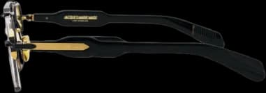Lunettes de Soleil Jacques Marie Mage Silvertone aviator jaunes/noires en aluminum magnesium vue 3