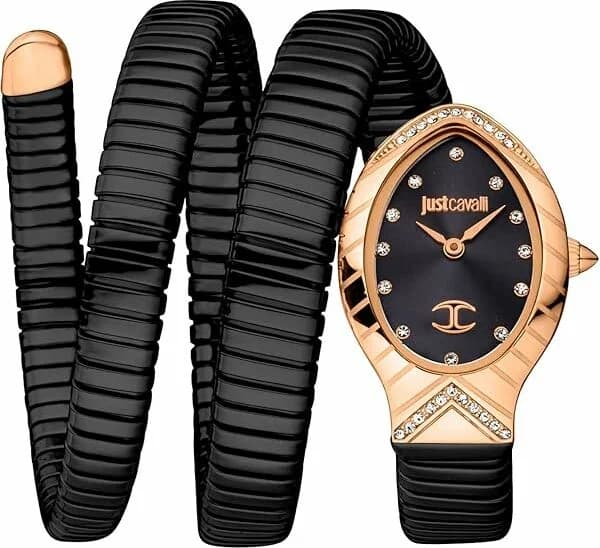 Just Cavalli JC1L248M0085 vue de côté, bracelet acier