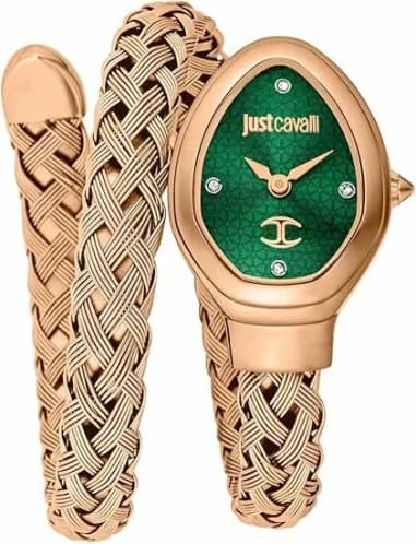 Just Cavalli watch JC1L264M0045 in Rose Gold Stainless Steel with a Green Dial