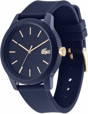 Montre Lacoste 12.12 2011011 — bracelet silicone bleu — design sportif 42 mm vue 2