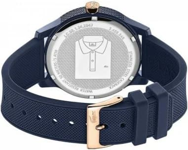 Montre Lacoste 12.12 2011011 — bracelet silicone bleu — design sportif 42 mm vue 3