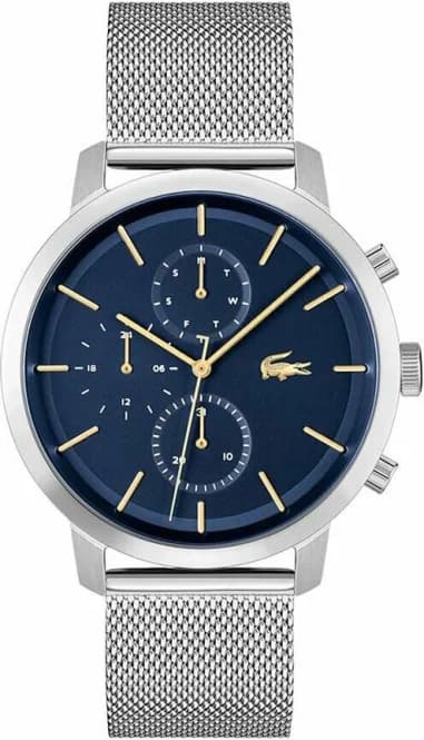 Lacoste Replay 2011256 Men's Watch with Silver Milanese Mesh Steel Bracelet and Multi-Function Dial