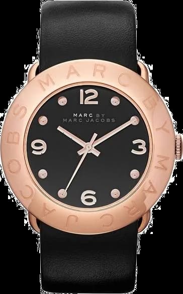 Montre Femme Marc By Marc Jacobs Amy MBM1225 Bracelet cuir noir