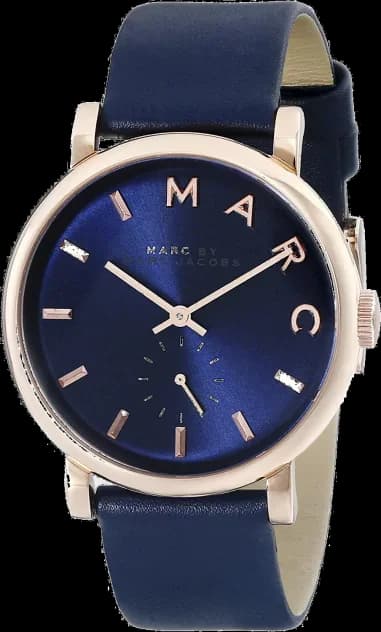 Montre Femme Marc by Marc Jacobs Baker MBM1329 Bracelet bleu marine en cuir