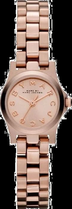 Montre Femme Marc By Marc Jacobs Henry Dinky MBM3200 Bracelet fin doré rose en acier