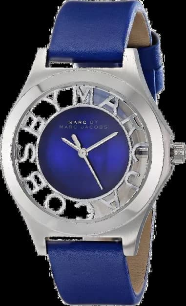 Montre Femme Marc by Marc Jacobs Henry Skeleton MBM1337 Bracelet En Cuir Bleu