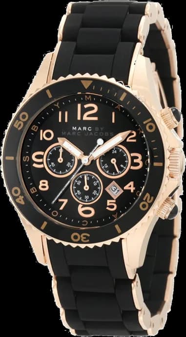 Marc By Marc Jacobs Rock Chrono MBM2553 Black and Rose Gold Women's Watch