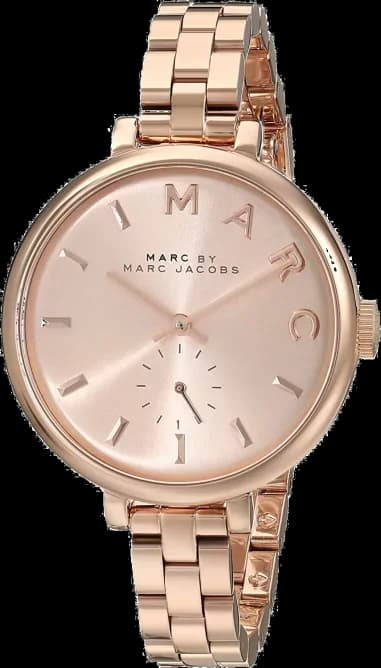 Montre Femme Marc by Marc Jacobs Sally MBM3364 Bracelet fin en acier doré rose