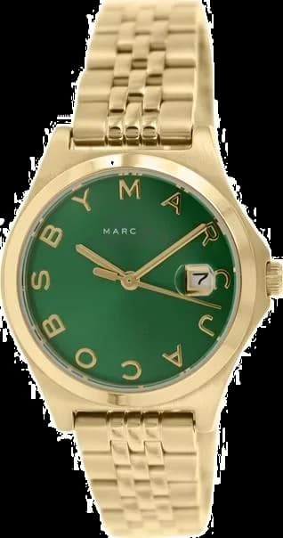 Montre Femme Marc by Marc Jacobs Slim Mini MBM3323 Acier doré et cadran vert