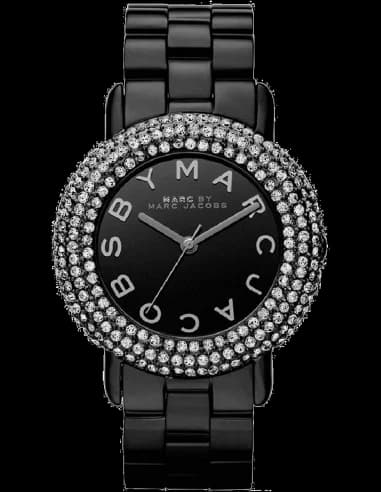 Montre Marc By Marc Jacobs Marci MBM3193 Noire incrustée de brillants