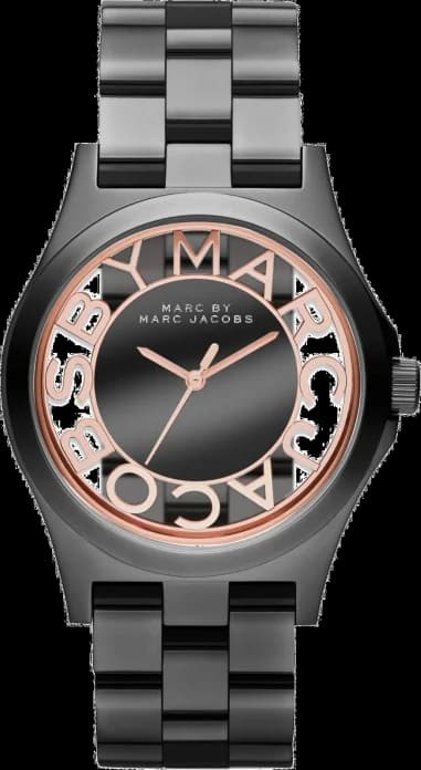 Marc Jacobs MBM3254 Watch in Dark Grey Steel with Skeleton Dial