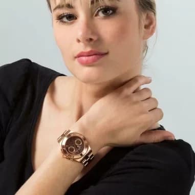 Montre Marc Jacobs MBM3308 Chronographe en Acier Or Rose vue 4