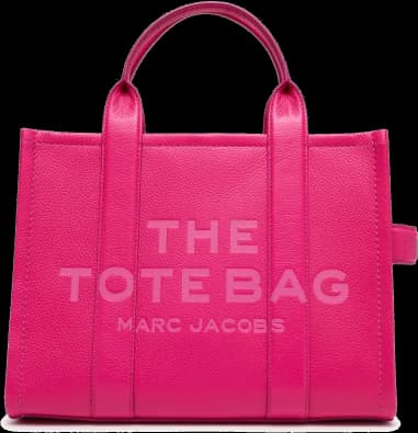 Sac à main Marc Jacobs The Medium Tote Bag rose fuschia en cuir grainé