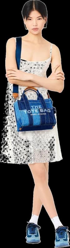 Marc Jacobs The Mini Tote Bag handbag denim vue 2