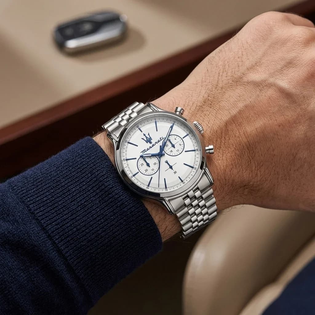 Maillons et fermoir du bracelet acier, Maserati R8873618034