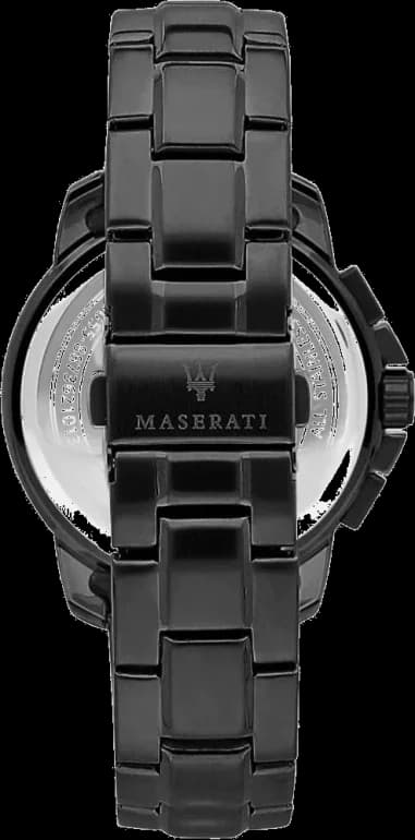 Maserati R8873619001 vue de côté, bracelet acier