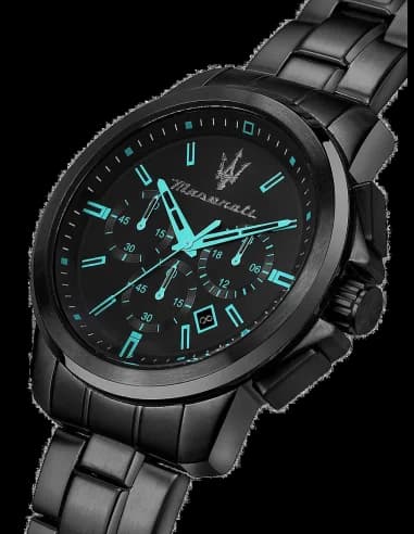 Montre Maserati R8873644003 homme détail cadran noir