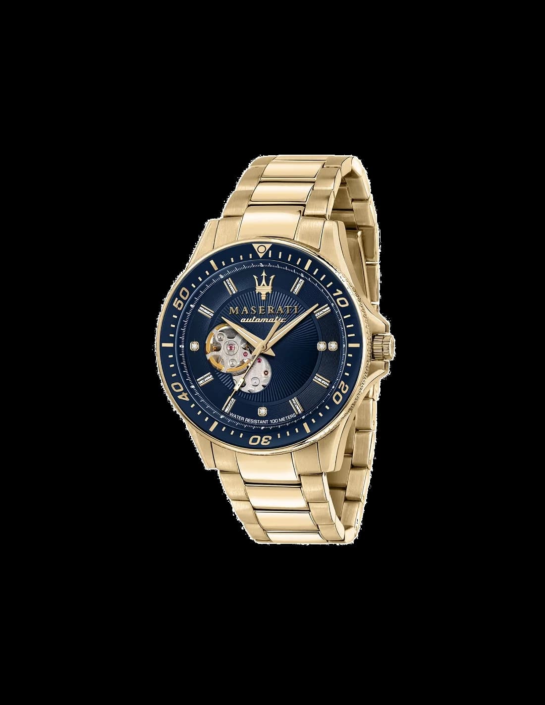Maserati R8823140004 vue de côté, bracelet acier