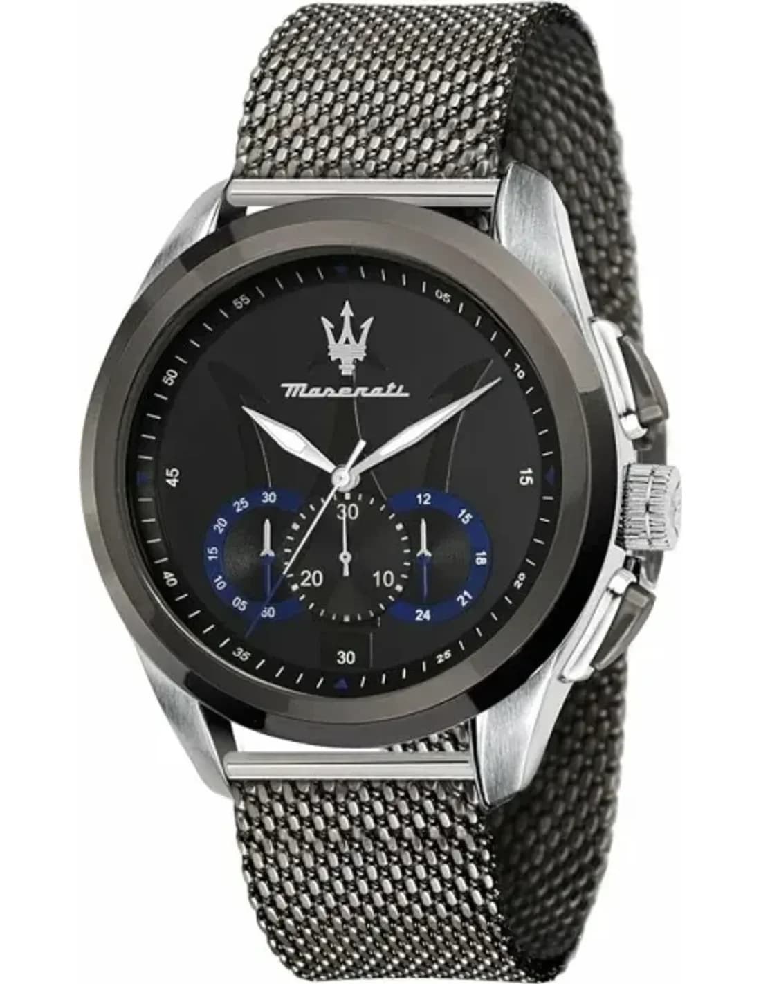 Maserati R8873612006 vue de côté, bracelet acier